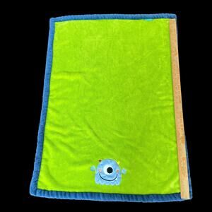 Tiddliwinks Green Blue Baby Blanket Fleece Monster Alien Soft Lovey Security
